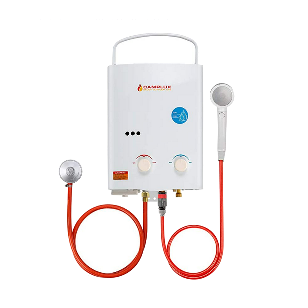 Chauffe-eau à gaz portatif 5L - Faible pression 0,17 bar - Température réglable 8° à 46° - 34000 BTU/h_0