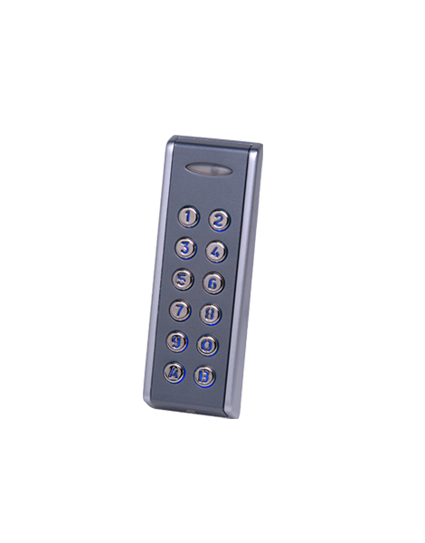 Clavier étroit autonome en aluminium - Touches métalliques rétroéclairées - Référence INOX-SA_0