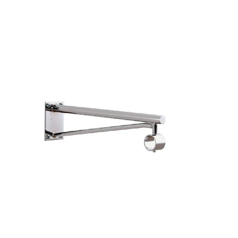 Console murale support tube 25mm - acier gris - pour barre de penderie_0