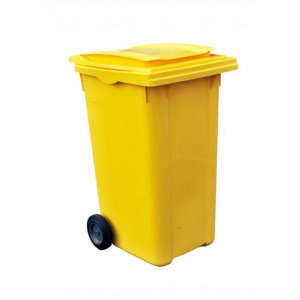 Conteneur poubelle 240L Sulo - 2 roues - 100 kg - Jaune - Garantie 6 ans_0