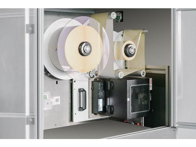 Étiqueteuse industrielle automatique AP182 - Étiquetage palettes 1 à 3 faces - Format 160x210 mm - Norme GS1_1