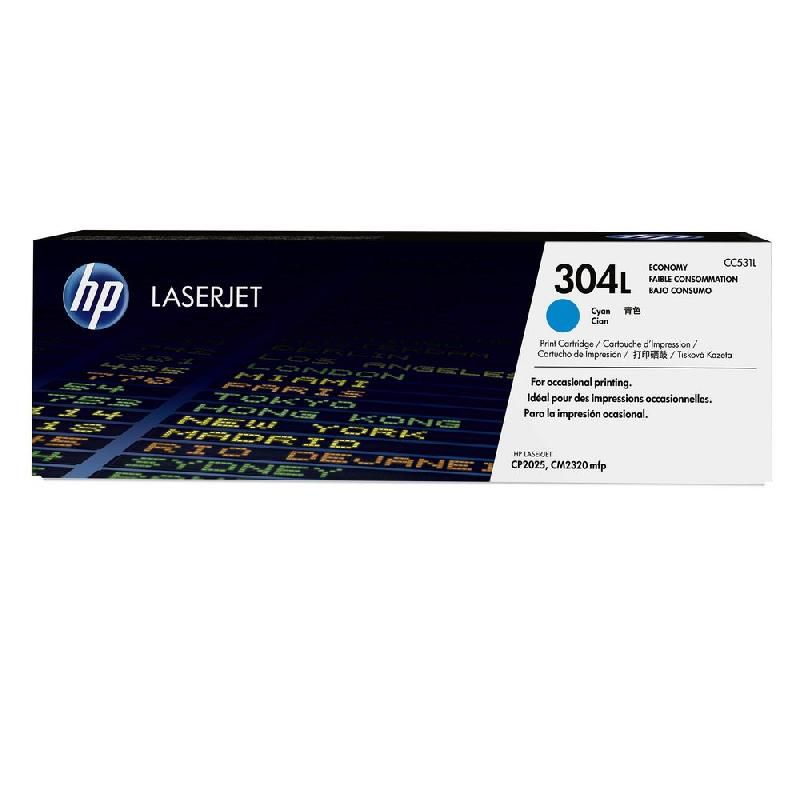 HEWLETT PACKARD TONER ORIGINAL 304L (CC531L) - COULEUR: CYAN