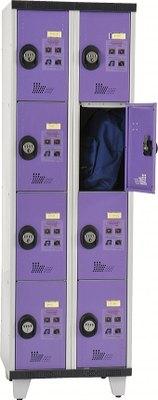 VESTIAIRE ACTU 3 COLONNES 4 CASES SUPERPOSÉES SERRURE À CODE, BLEU RAL 5023 - MANUTAN COLLECTIVITÉS