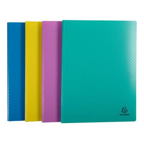 LOT DE 4 - PROTÈGE-DOCUMENTS FOREVER YOUNG EXACOMPTA POLYPROPYLÈNE A4 40 POCHETTES - 80 VUES COULEURS ASSORTIES