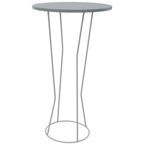 MANGE DEBOUT CYCLO Ø 60 CM PLATEAU GRIS CENDRÉ PIÈTEMENT GRIS
