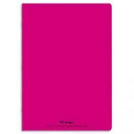 NEUTRE CAHIER PIQÛRE 96 PAGES SEYÈS 21X29,7 COUVERTURE POLYPRO ROSE