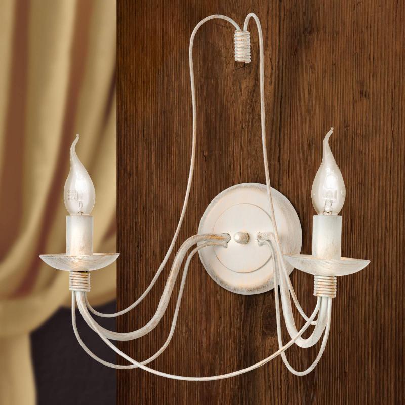 ORION APPLIQUE VELA, À DEUX LAMPES, IVOIRE-DORÉE