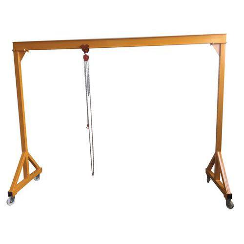 PACK PORTIQUE/CHARIOT/PALAN - PORTÉE 4 M - CAPACITÉ 500 KG - HADEF