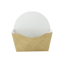 Packnwood FHC - 200Pcs - Emballage carton kraft pour burger intérieur blanc - 135x60x130mm - marron en carton 210CBURG_0