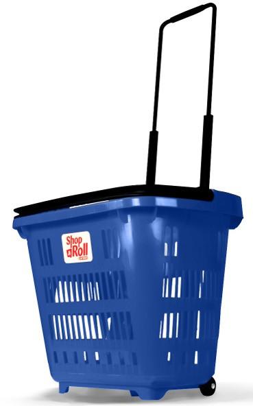 Panier magasin 34 litres à roulettes - Vert_0