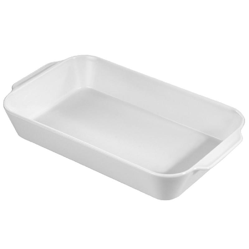 PLAT À RÔTIR RECTANGULAIRE EN PORCELAINE BLANC 32X17,3CM - PILLIVUYT - COLLECTION GÉNÉRALE