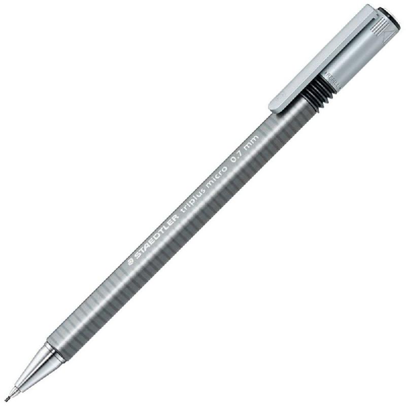PORTE-MINES STAETDLER TRIPLUS MICRO - MINE B DE 0,7MM - CORPS GRIS