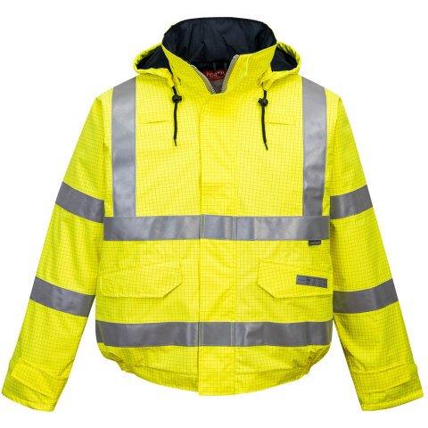 PORTWEST S773 BLOUSON PILOTE HV PLUIE BIZFLAME ANTISTATIQUE ET FLAMME RETARDANT JAUNE - TAILLE M