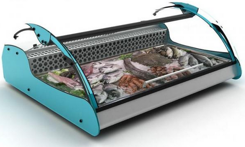 Présentoir réfrigéré vitré pour poissons_0