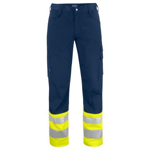 PROJOB 6533 PANTALON POLYCOTON PRIO - EN ISO 20471 CLASSE 1 JAUNE/MARINE - TAILLE 46