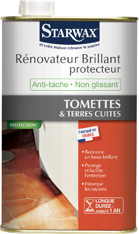 Rénovateur brillant tomette STARWAX 1L - Protection longue durée et grand brillant permanent_0