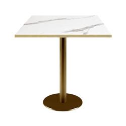 Restootab - Table 70x70cm Rome bistrot marbre blanc - blanc TB-ROM2-7070M-MB.BLA-LAI_0