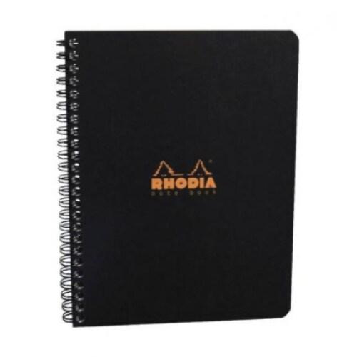 RHODIA Lot de 5 Notebook Classic noir 16x21, 160p./80 feuilles microperforées 80 g/m² reliure intégrale, quadrillé 5x5 - 3037921934296_0