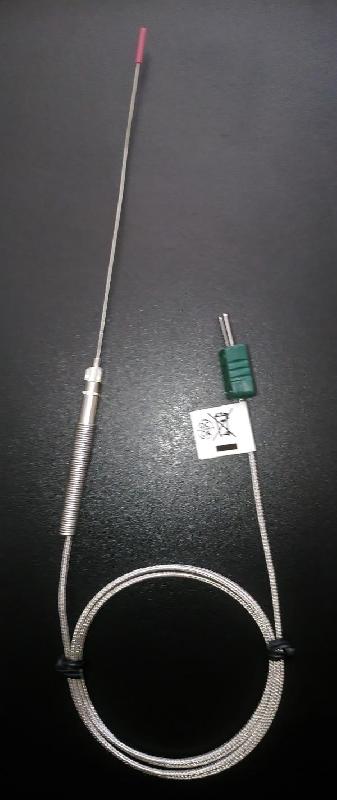 Sonde aiguille type K 120 mm - ultrafine tressée avec gaine métal - Température jusqu'à 600°C_0