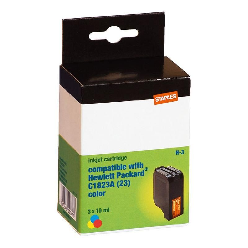 STAPLES CARTOUCHE D'ENCRE COMPATIBLE 23 (4182531) - COMPATIBLE: HP - COULEUR: NOIR