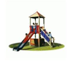 Structure de jeux pour enfants - Tourelle Panama - Bois lamellaire traité - Norme EN 1176 TÜV_0