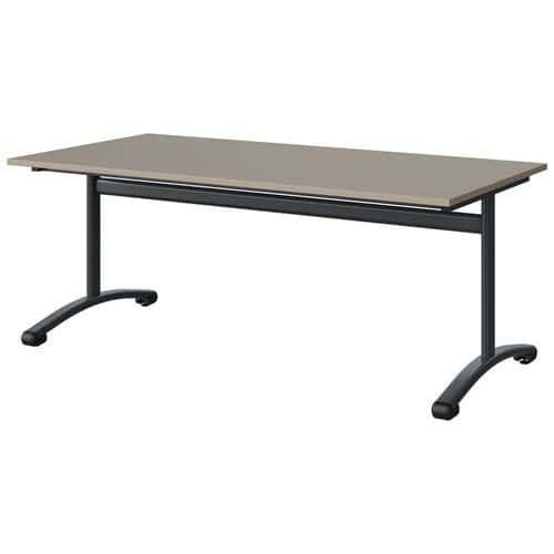 TABLE MALIBU 160X80 T4 DL STRA ABS GRIS U727/GRIS 7016