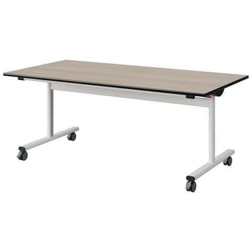 TABLE MALIBU RAB. 160X80 T4 DL STRA ACACIA/NOIR BLC 9016