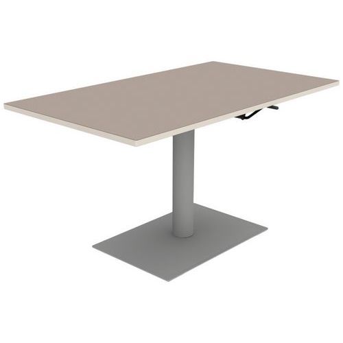 TABLE MANO RÉG. 140X80 STRAT ALAISÉ PRALINE BLC PASTEL/9006 - MOBIDECOR