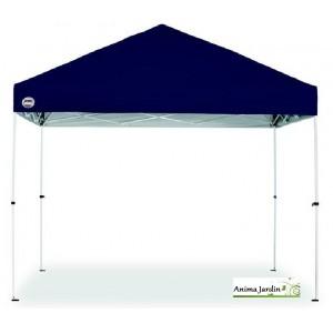 Tonnelle télescopique pliante 3x3m - acier robuste - polyester 150D - bleu_0