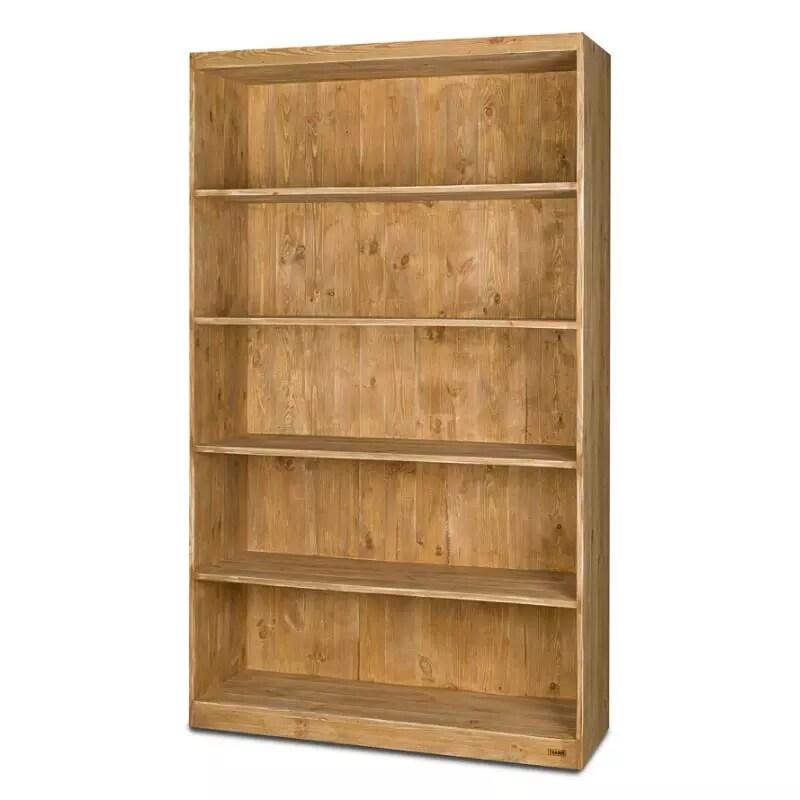 TRADIS Étagère 5 niveaux L119 cm en bois massif - beige Bois massif 3701468403002_0