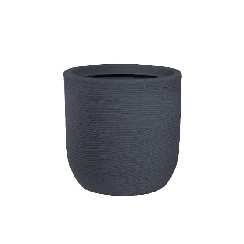 Vase En Résine Intérieur Extérieur Pour Plantes Cylindriques Design D.35X34H Raffaello Grigio - gris plastique 8056157809005_0