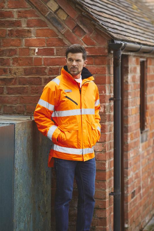 Veste haute visibilité Fontaine Storm - Réf: YHVP309 - Imperméable, respirante, normes EN ISO 20471 catégorie 3 et EN342:2004_0