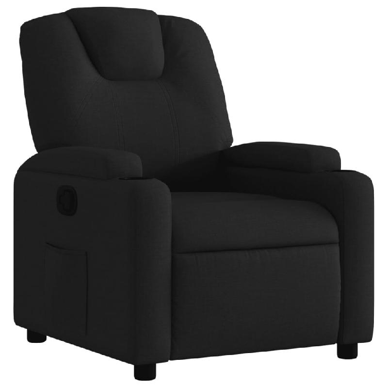 VidaXL Fauteuil inclinable en tissu noir Modèle Gerlonis - 3205510_0