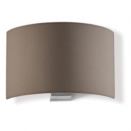 Applique murale demi-lune 40W - Finition Terre de coton - Design épuré en acier et coton_0