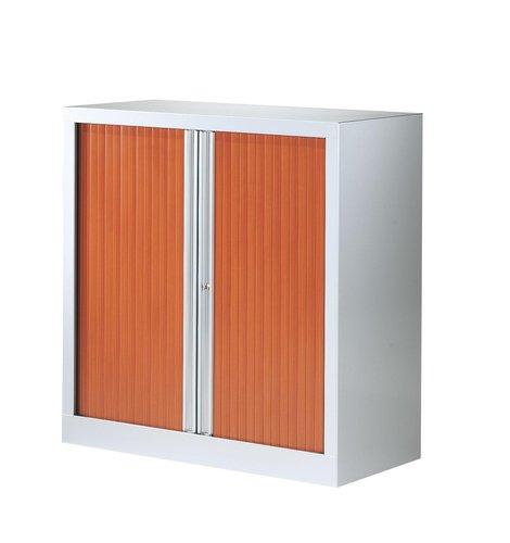 ARMOIRE À RIDEAUX MERISIER CORPS ALUMINIUM BASSE L.1000 MM