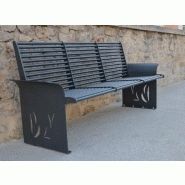 Assise et fauteuil de ville en acier - Esquirol - Personnalisable par découpe laser ou sérigraphie couleur_0