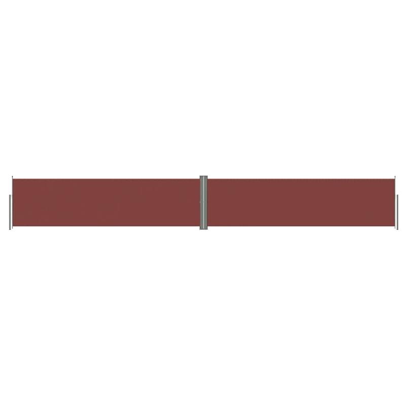 Auvent paravent store brise-vue latéral rétractable - Protection visuelle pour patio, jardin, terrasse, balcon - 140 x 1000 cm - Marron_0