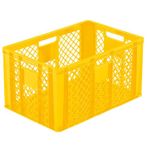 Bac plastique gerbable Norme Europe ajouré Eco multicolore Jaune 600 x 400 x 320 mm - Réf : BAC159BE6432014_0