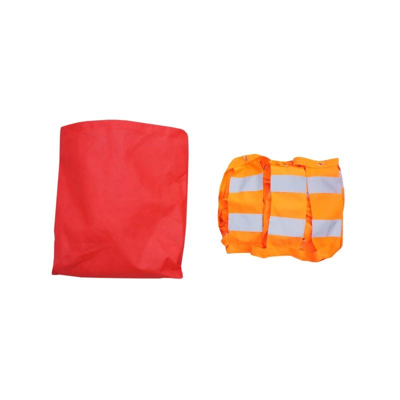 Bandeau de signalisation en tissu - Rouge / Blanc_0