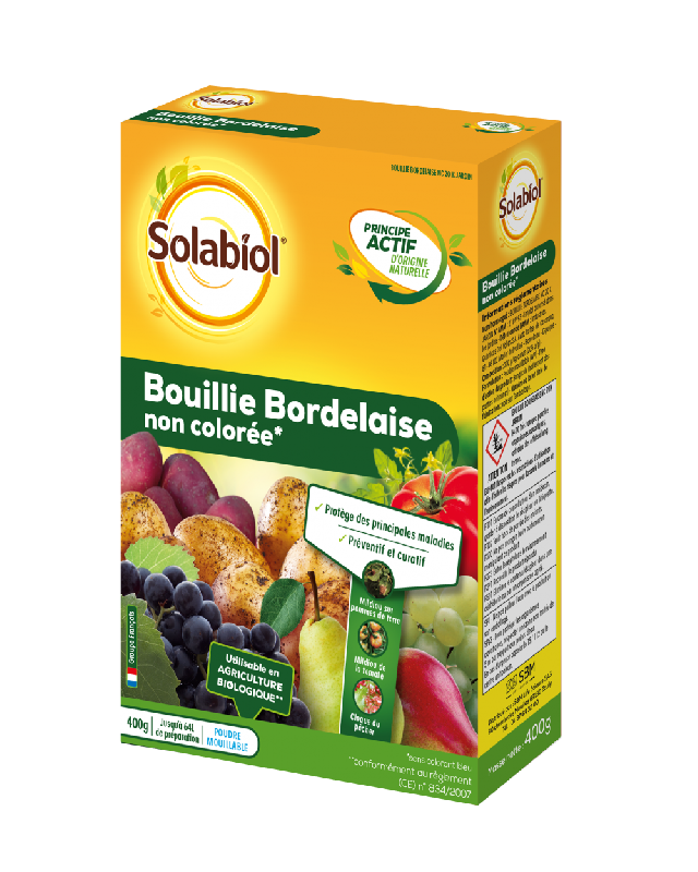 Bouillie bordelaise SOLABIOL, pour arbres fruitiers et légumes, 400g_0