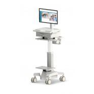 Chariot informatique médical - Promotal - hauteur variable 890 mm à 1290 mm - fixation VESA et accessoires_0