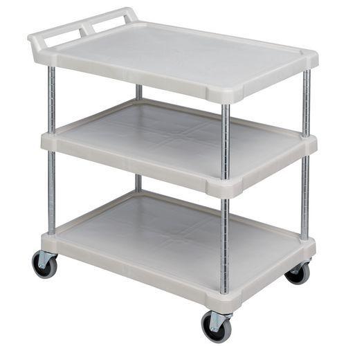 CHARIOT POLYMERE 3 PLATEAUX GRIS-F 180KGS-4 57X710X845MM - METRO