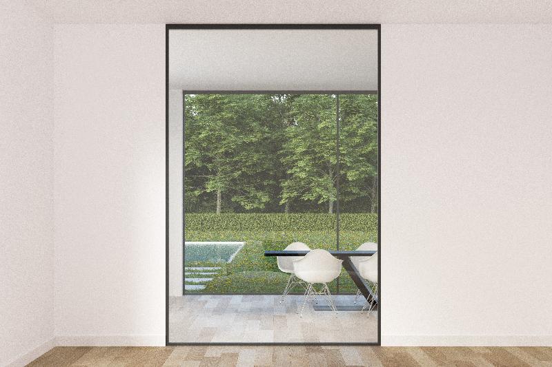 Cloison amovible vitrée G80 - simple ou double vitrage, profilé personnalisable_0