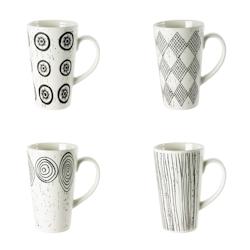 Coffret de 4 mugs Palawan 29 cl -  Blanc Rond Porcelaine Table Passion - blanc porcelaine 3106232781117_0