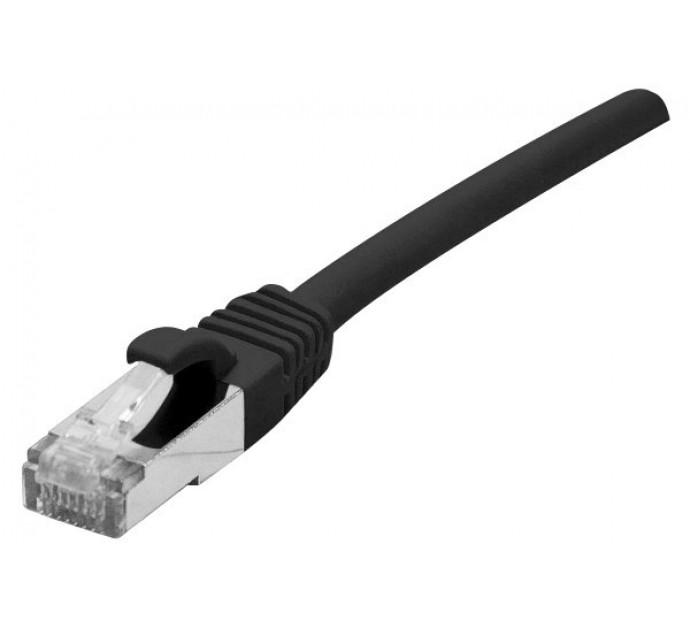 Cordon RJ45 étanche catégorie 6A S/FTP noir - 2 m - blindage optimal et usage extérieur_0