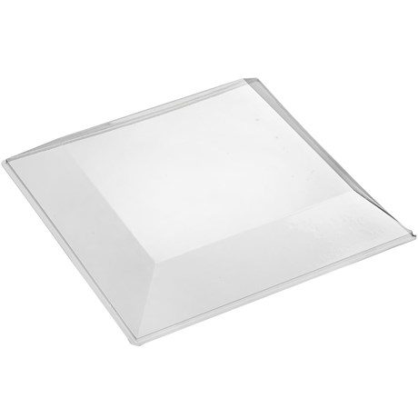 COUVERCLE PLASTIQUE POUR ASSIETTE DIAMANT VERT TRANSPARENT 25 X 25 CM (VENDU PAR 100)