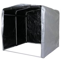 Décoshop26 - Abri de jardin en aluminium rangement divers extérieur protection uv imperméable 201x201x201 cm argent 04_0005737 - 3000261481843_0