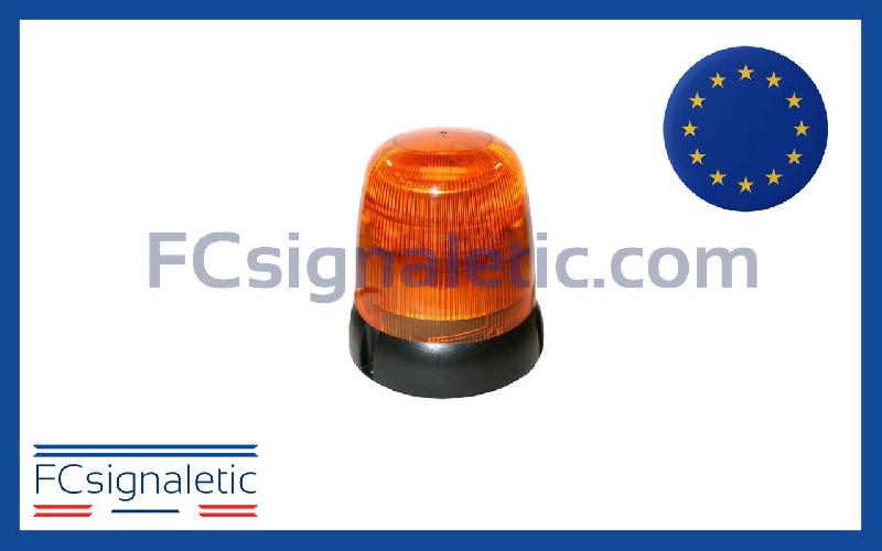 Gyrophare à LED THREESIXTY Medium Tall orange embase 3 points classe 1 flash SIRAC 513TLP02_0