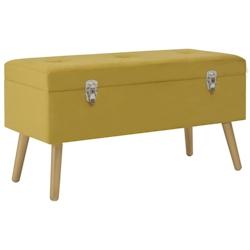 Helloshop26 - Banc banquette avec compartiment de rangement 80 cm jaune velours moutarde 02_0010882 - 3000598321386_0