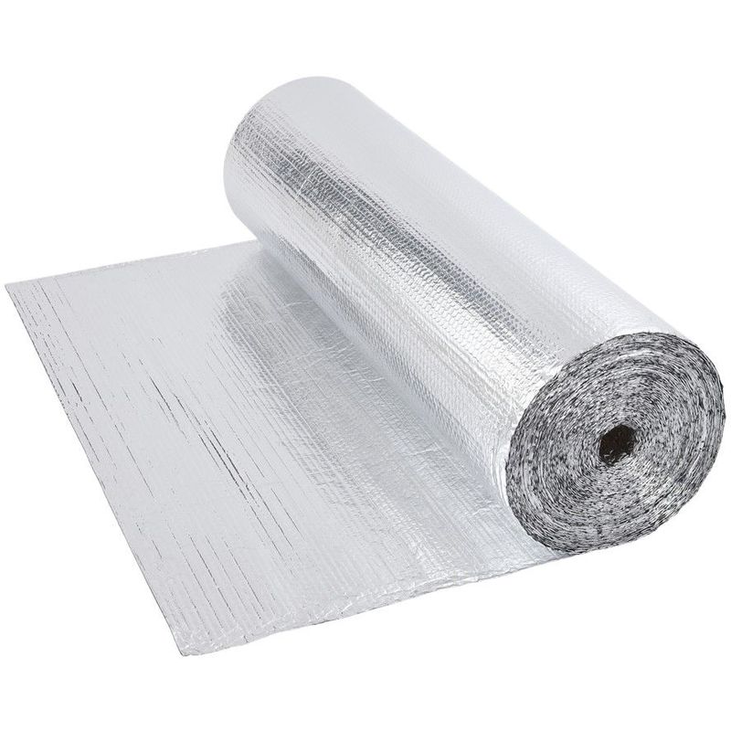 ISOLANT THERMIQUE ET ACOUSTIQUE - FEUILLE ALUMINIUM BULLES 48M² - BIARD